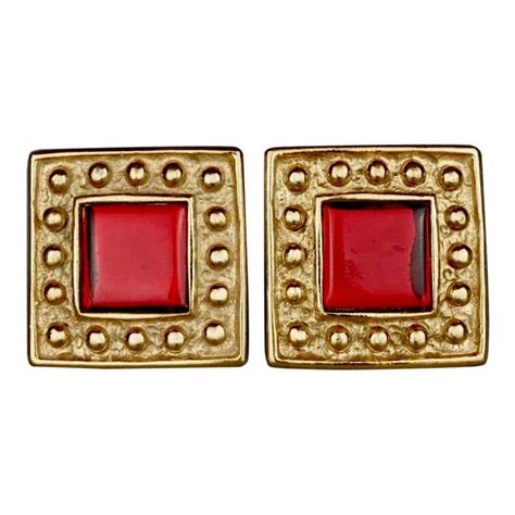 ysl square earrings.